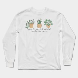 Grow to Your Full Potential Occupational Therapy OT OTA Motivational Plants Long Sleeve T-Shirt